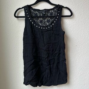 Forever 21 Studded Lace Back Tank Top - Size S